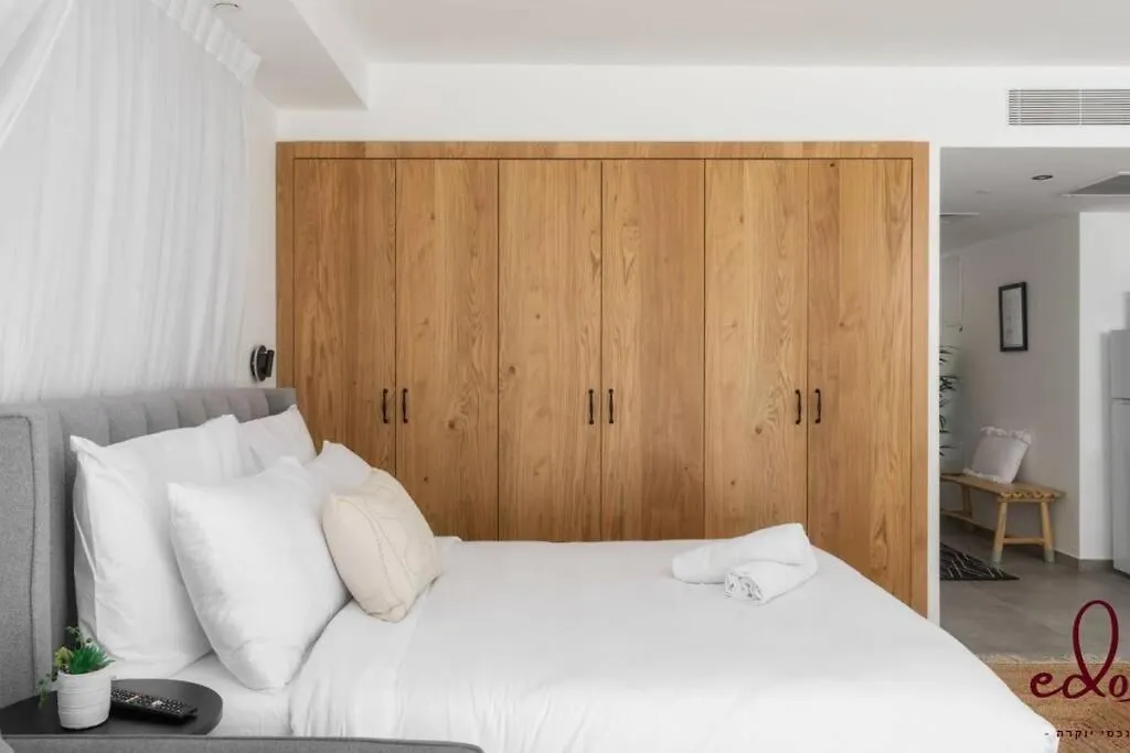 דירה יפהפייה עם מרפסת 100 מטר מהים - By Edom Apartment Eilat 0*,